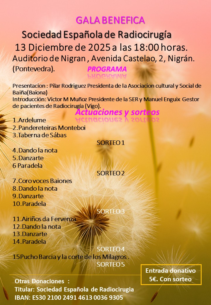 GALA BENÉFICA PROGRAMACIÓN Y ACTUACIONES